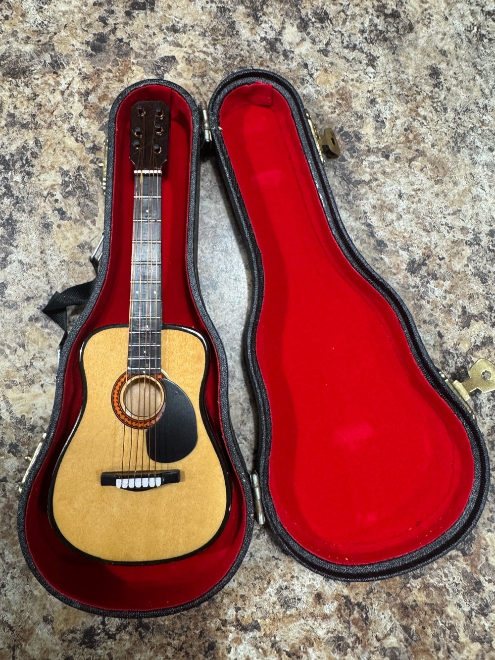 Parlor Acoustic Mini Guitar W/ Hard Case -  NOT FOR PLAYING DISPLAY ONLY